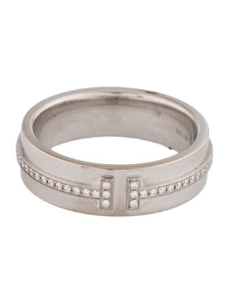 Tiffany & Co. 18K Diamond Tiffany T Narrow Ring