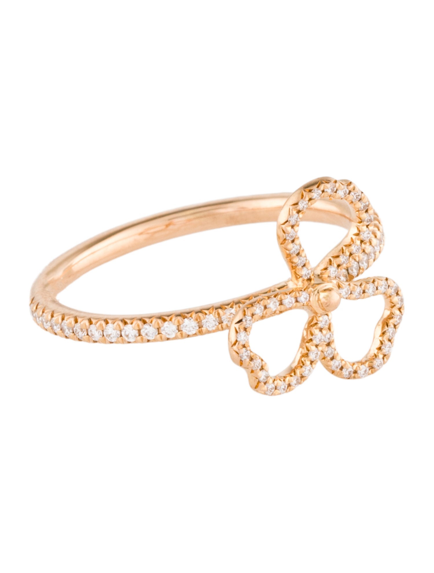 Tiffany & Co. 18K Diamond Paper Flower Cocktail Ring