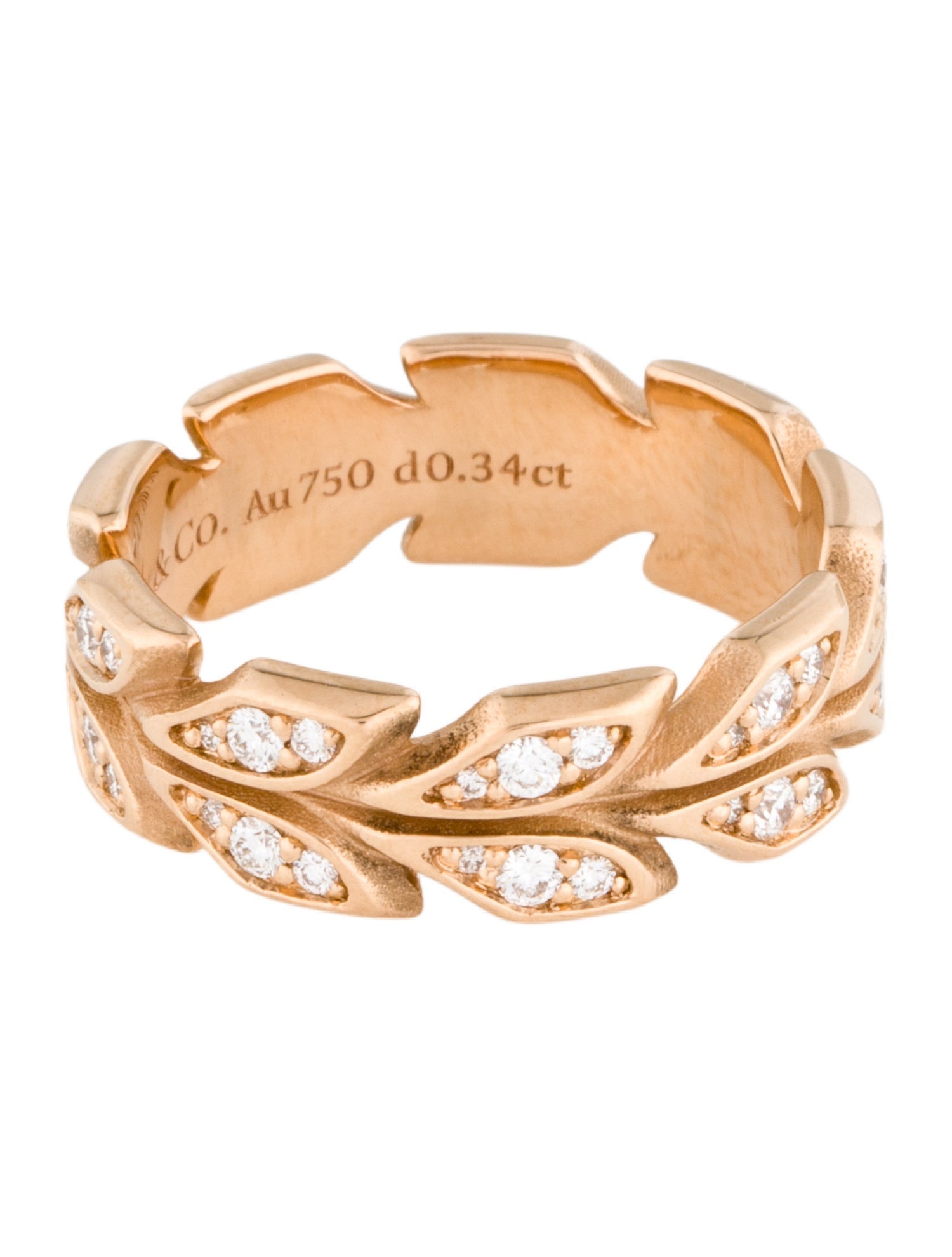 Tiffany & Co. 18K Diamond Vine Band Ring