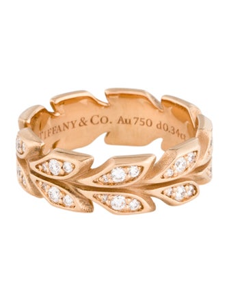 Tiffany & Co. 18K Diamond Vine Band Ring