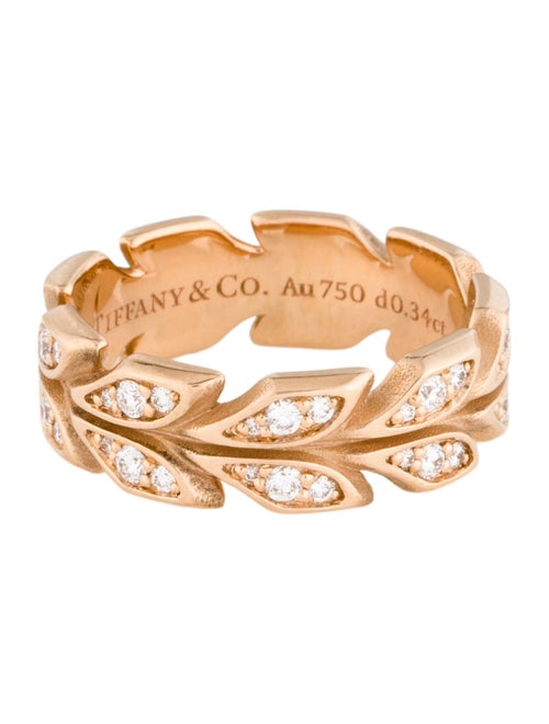 Tiffany & Co. 18K Diamond Vine Band Ring