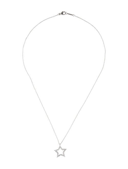 Tiffany & Co. Platinum Diamond Star Pendant Necklace