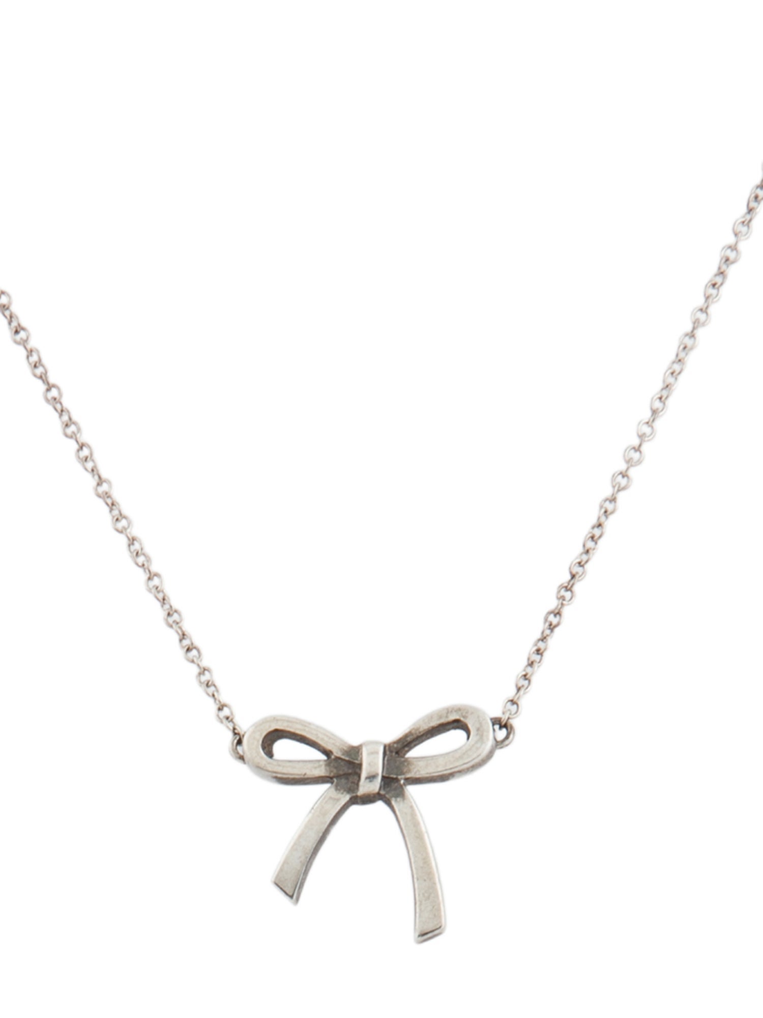 Tiffany & Co. Ribbon Bow Pendant Necklace