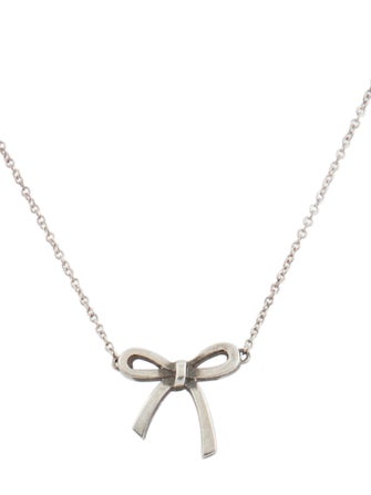 Tiffany & Co. Ribbon Bow Pendant Necklace