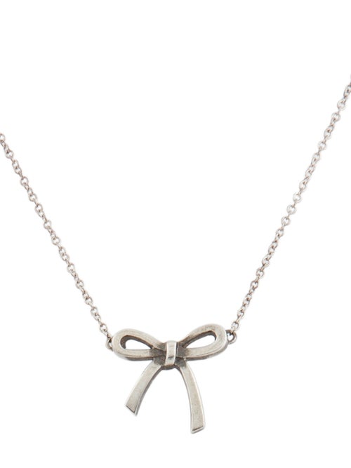 Tiffany & Co. Ribbon Bow Pendant Necklace