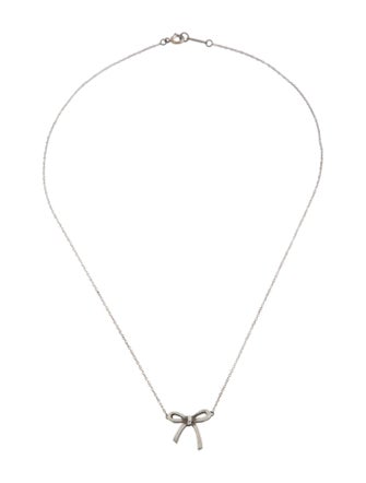 Tiffany & Co. Ribbon Bow Pendant Necklace