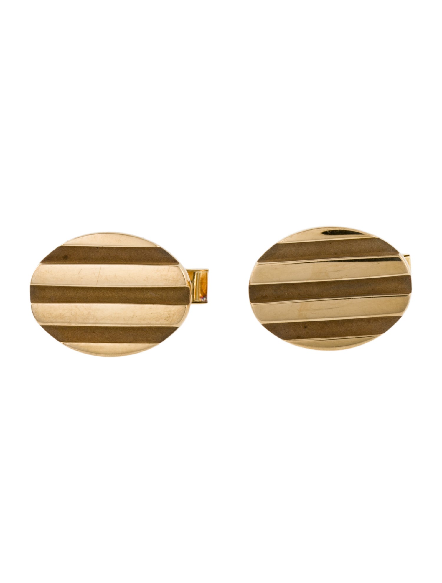 Tiffany & Co. Vintage 18K Groove Cufflinks