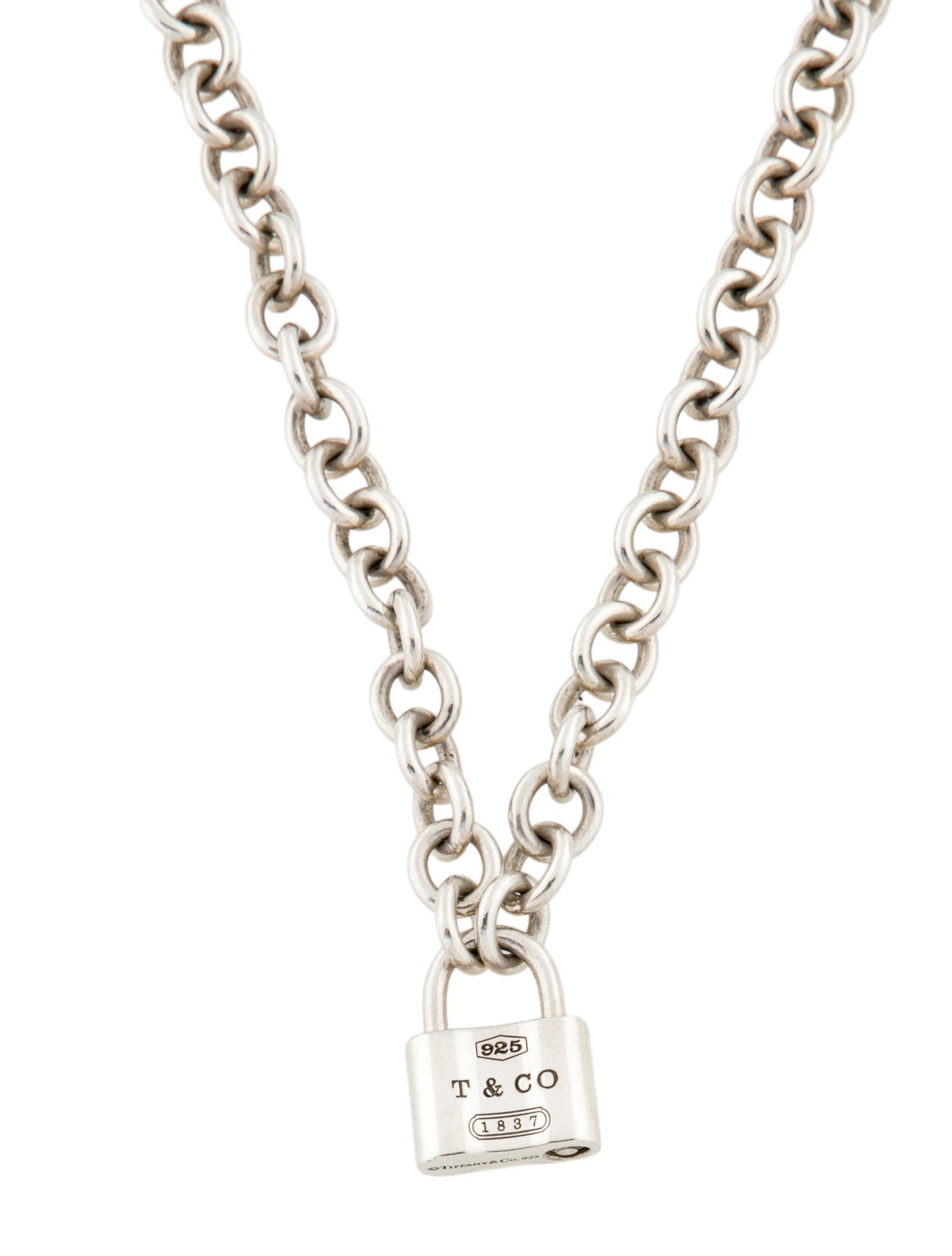 Tiffany & Co. 1837 Lock Pendant Necklace