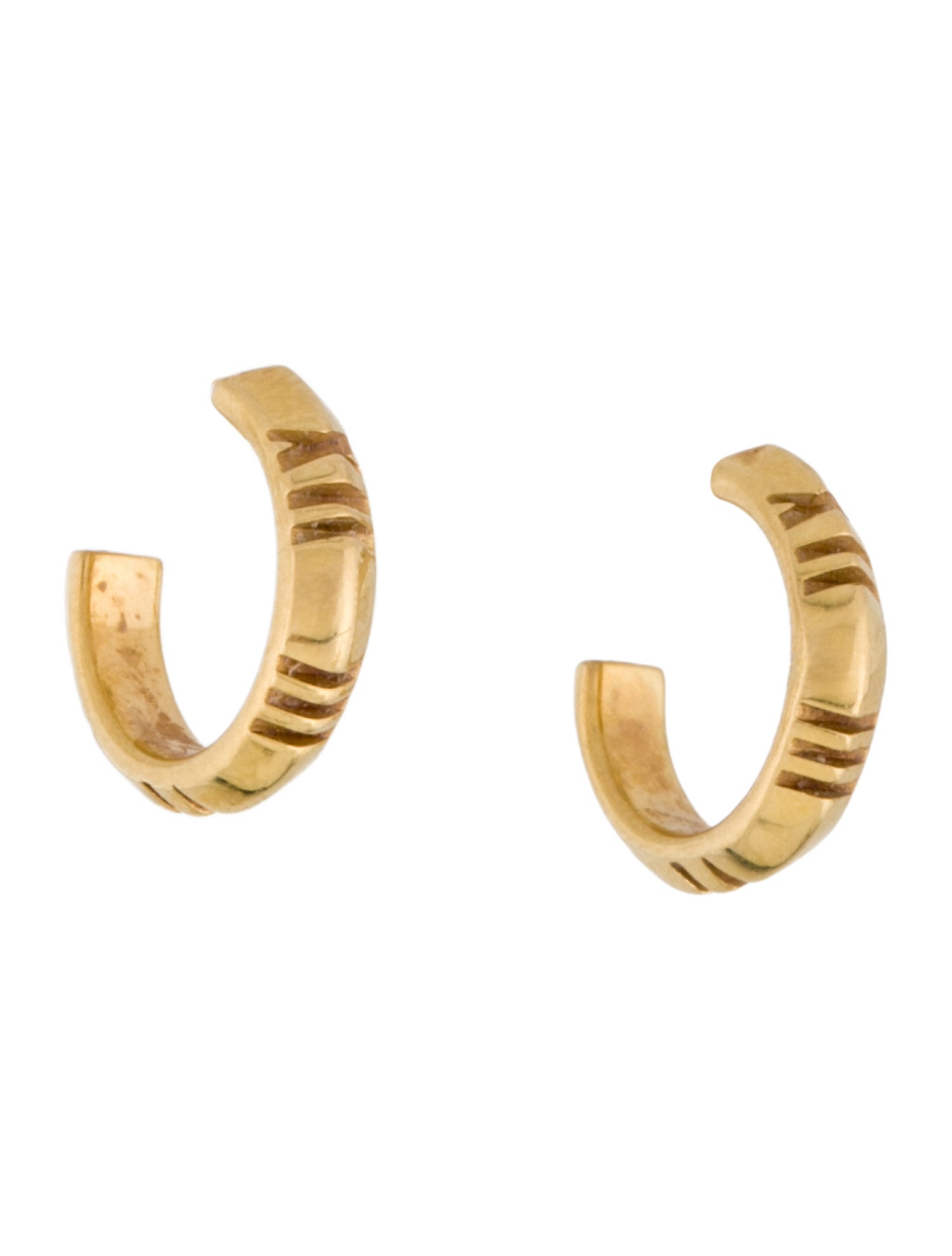 Tiffany & Co. 18K Atlas X Small Hoop Earrings