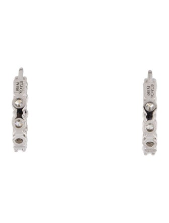 Tiffany & Co. Platinum Diamond Hoop Earrings