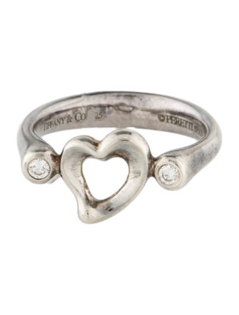 Tiffany & Co. Diamond Open Heart Cocktail Ring