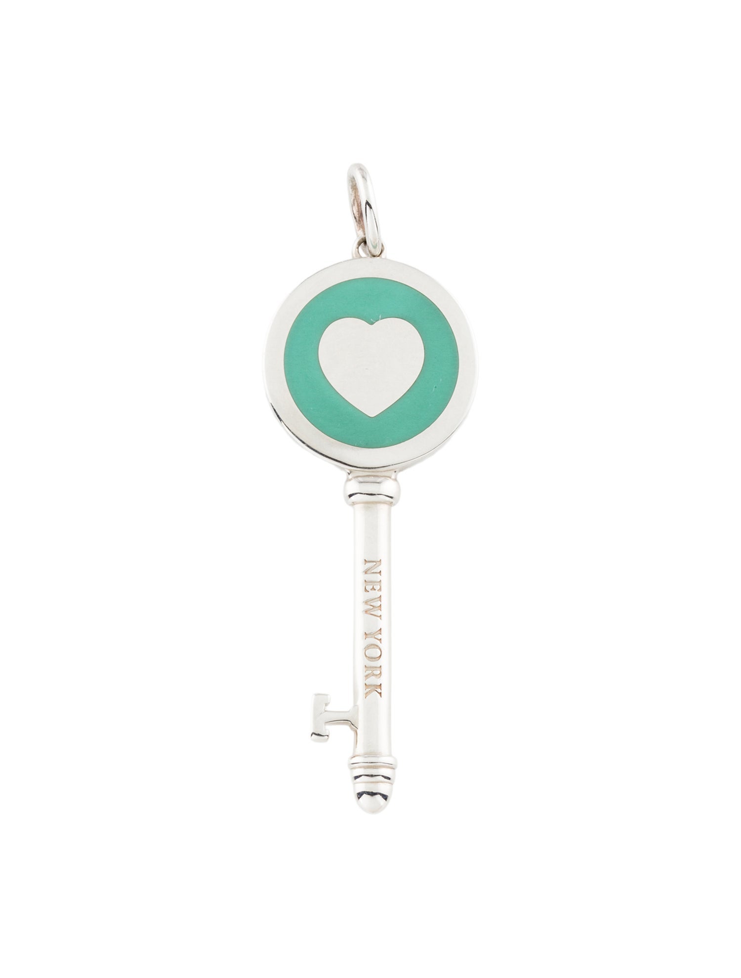 Tiffany & Co. Enamel Heart Key Pendant