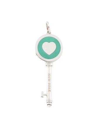 Tiffany & Co. Enamel Heart Key Pendant