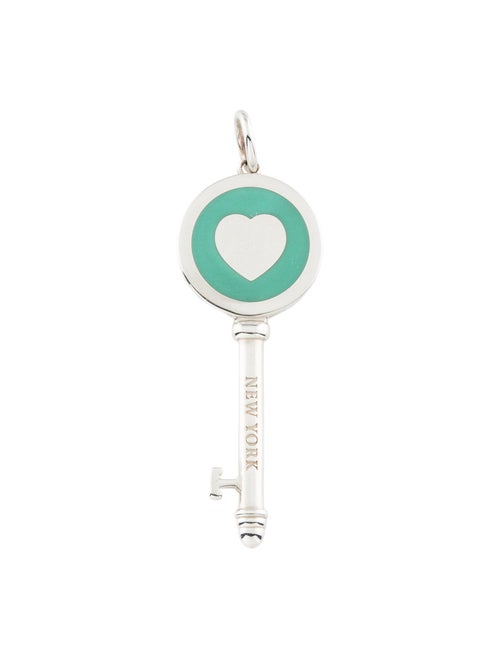 Tiffany & Co. Enamel Heart Key Pendant
