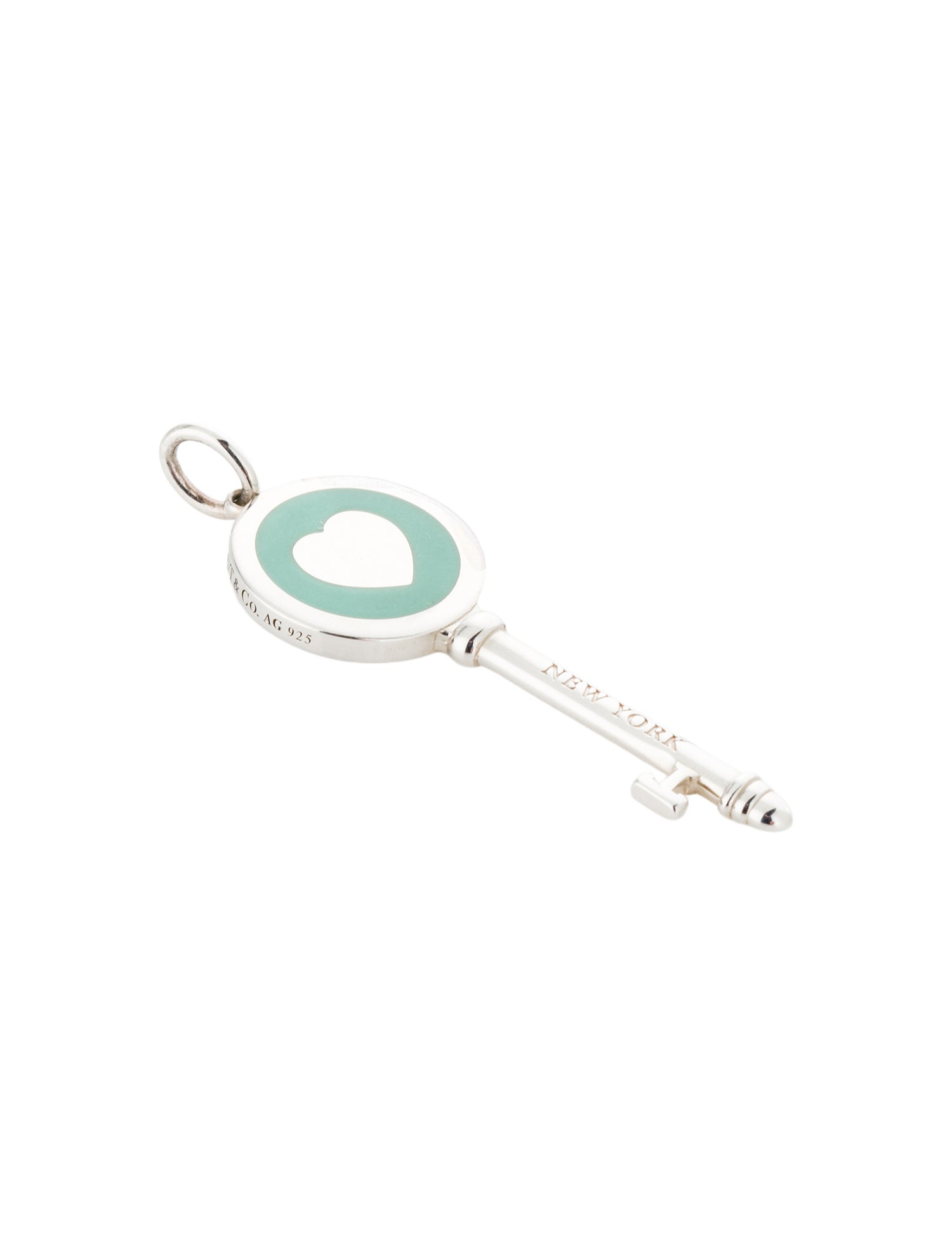 Tiffany & Co. Enamel Heart Key Pendant