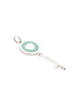 Tiffany & Co. Enamel Heart Key Pendant