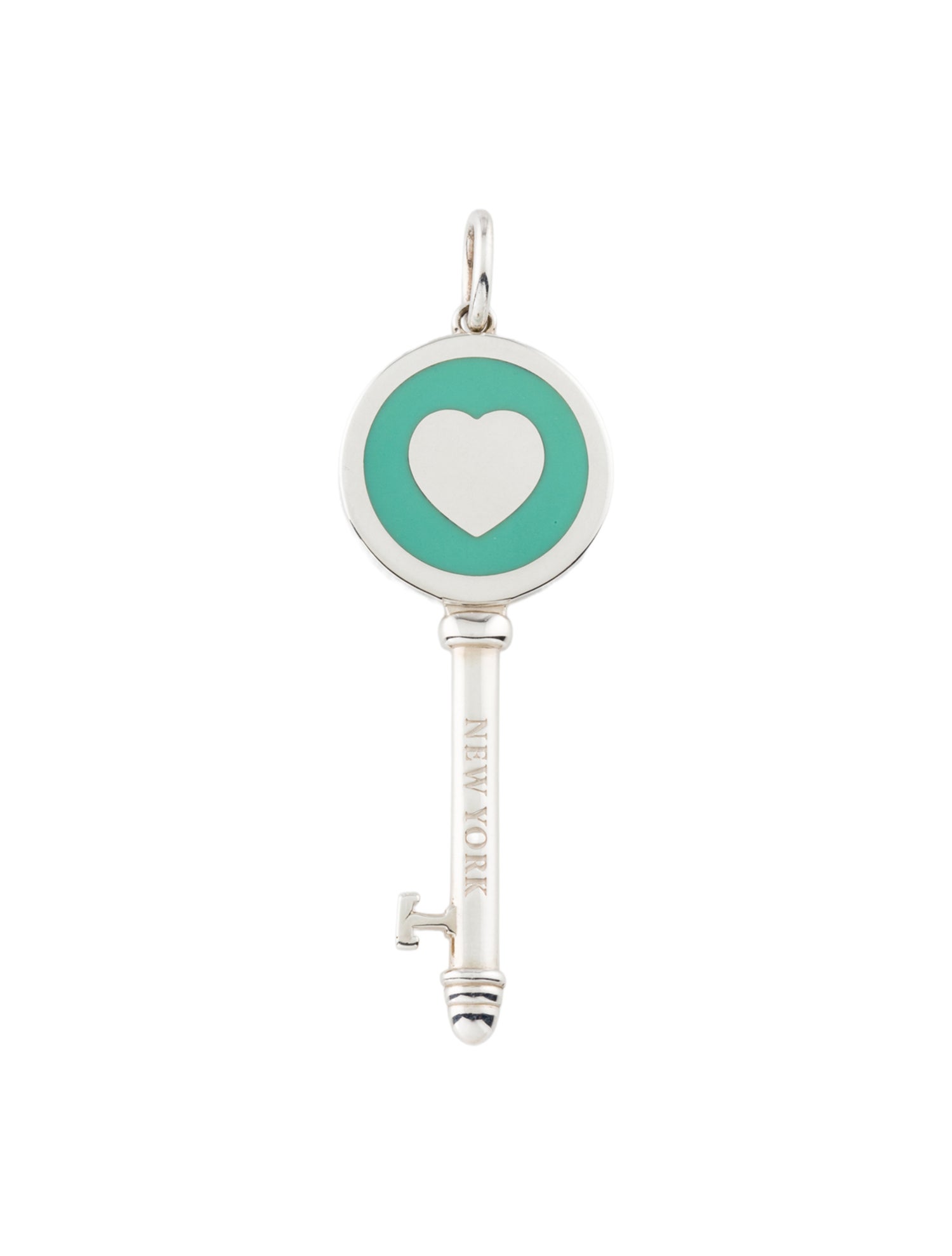 Tiffany & Co. Enamel Heart Key Pendant