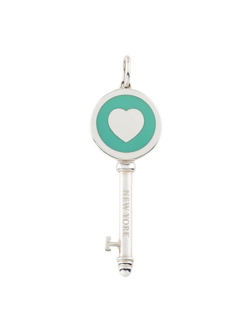 Tiffany & Co. Enamel Heart Key Pendant