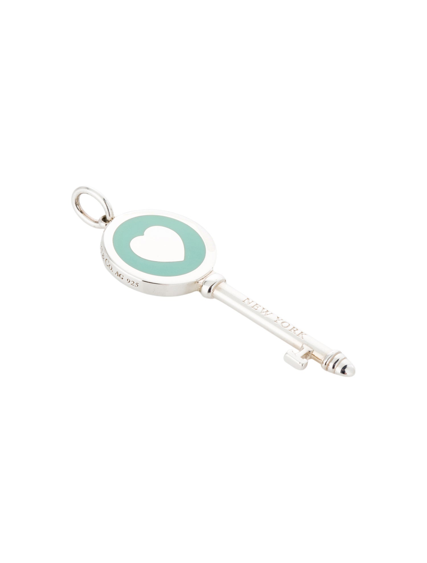 Tiffany & Co. Enamel Heart Key Pendant