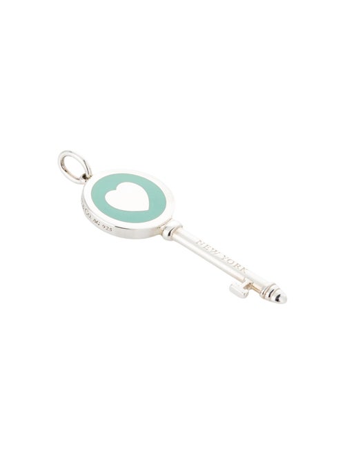 Tiffany & Co. Enamel Heart Key Pendant