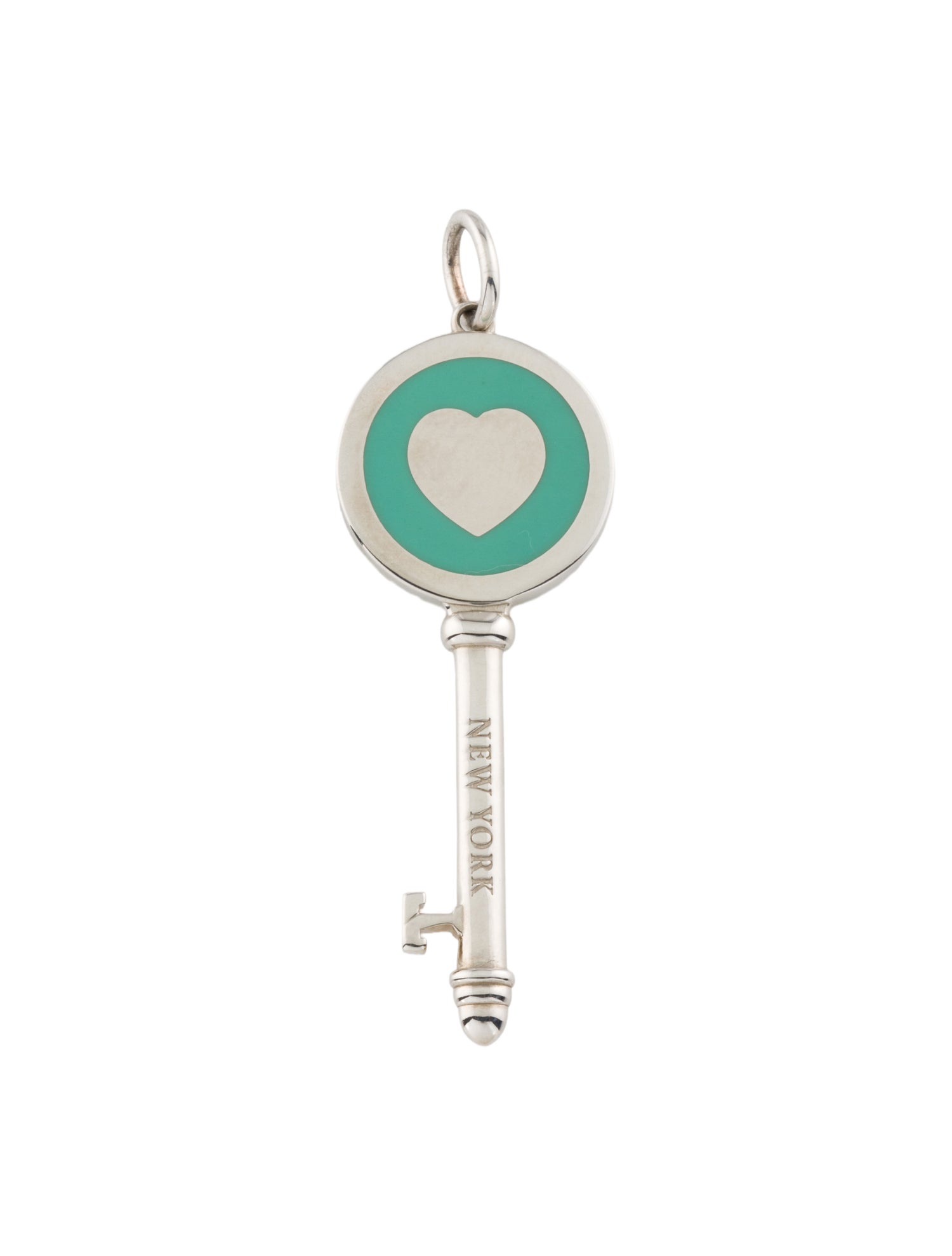 Tiffany & Co. Enamel Heart Key Pendant