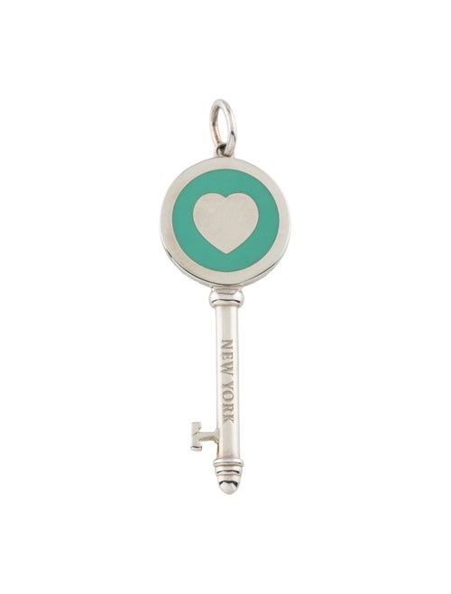 Tiffany & Co. Enamel Heart Key Pendant