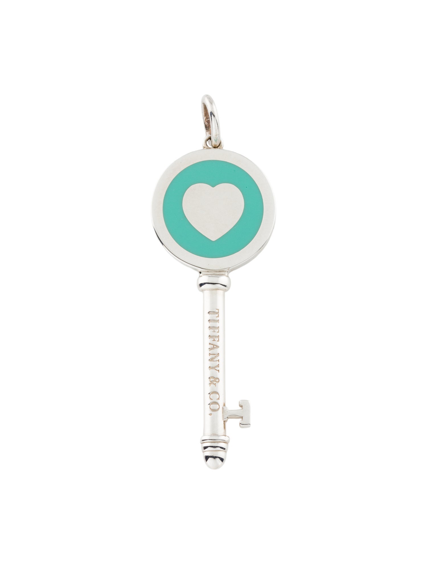 Tiffany & Co. Enamel Heart Key Pendant