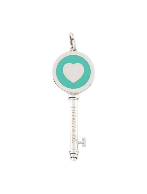 Tiffany & Co. Enamel Heart Key Pendant