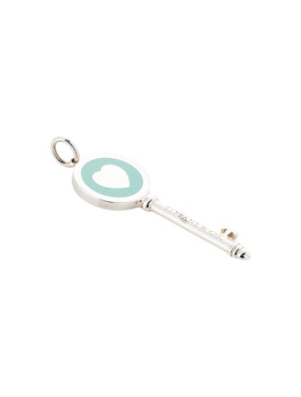 Tiffany & Co. Enamel Heart Key Pendant