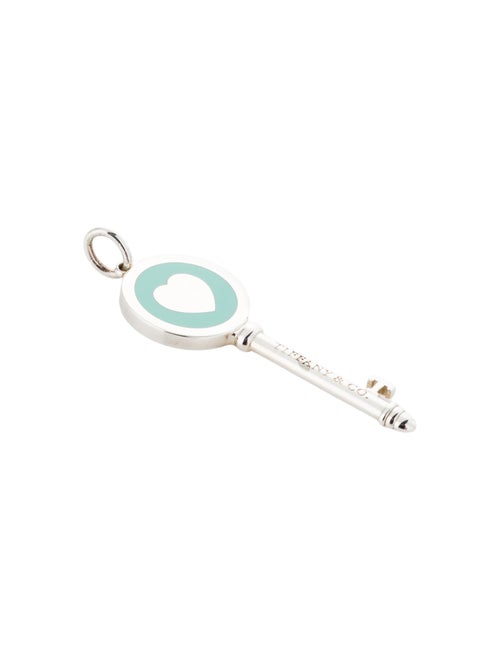 Tiffany & Co. Enamel Heart Key Pendant