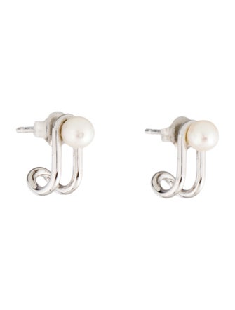 Tiffany & Co. Pearl Double Hinged Earrings