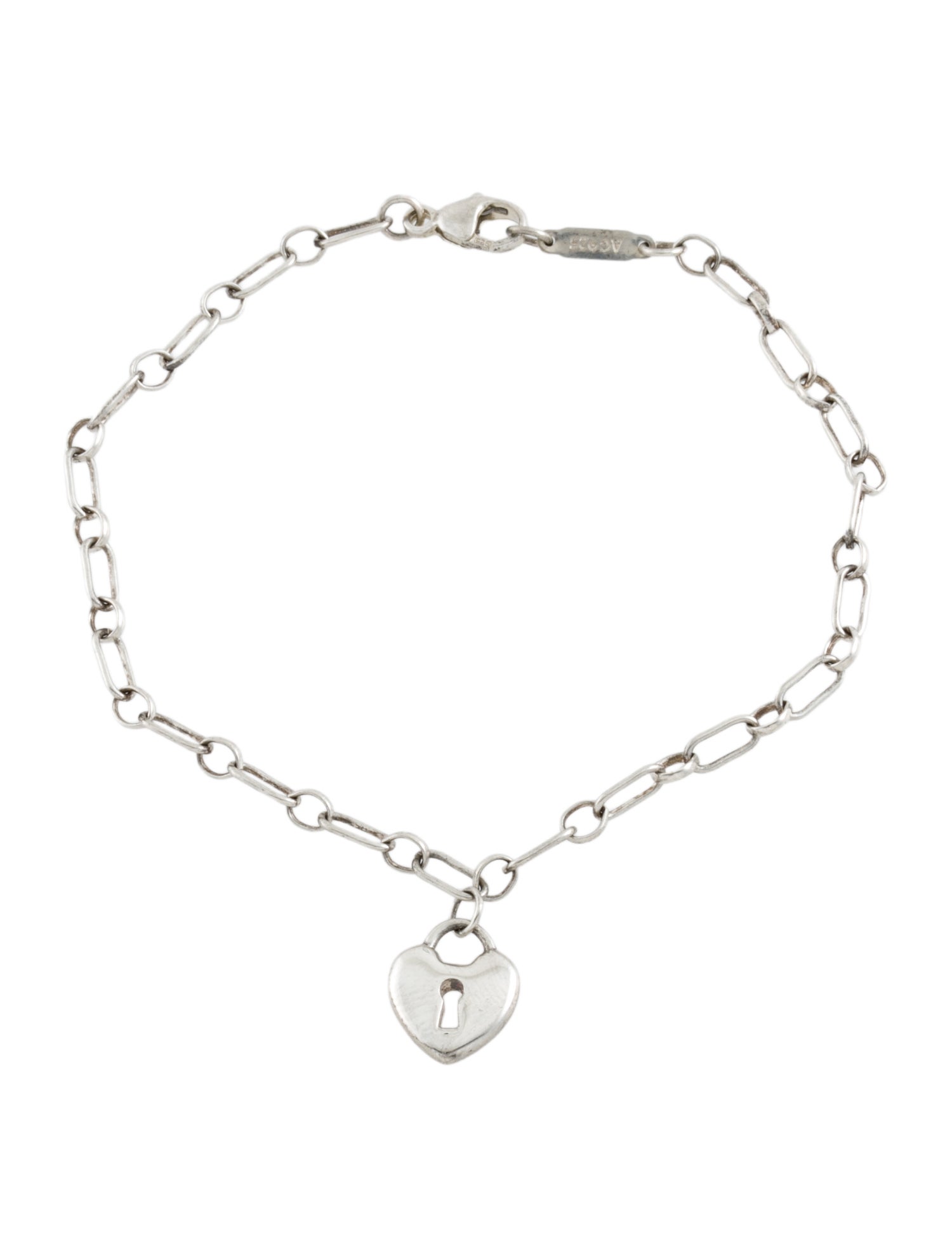 Tiffany & Co. Heart Lock Charm Bracelet