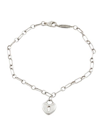 Tiffany & Co. Heart Lock Charm Bracelet