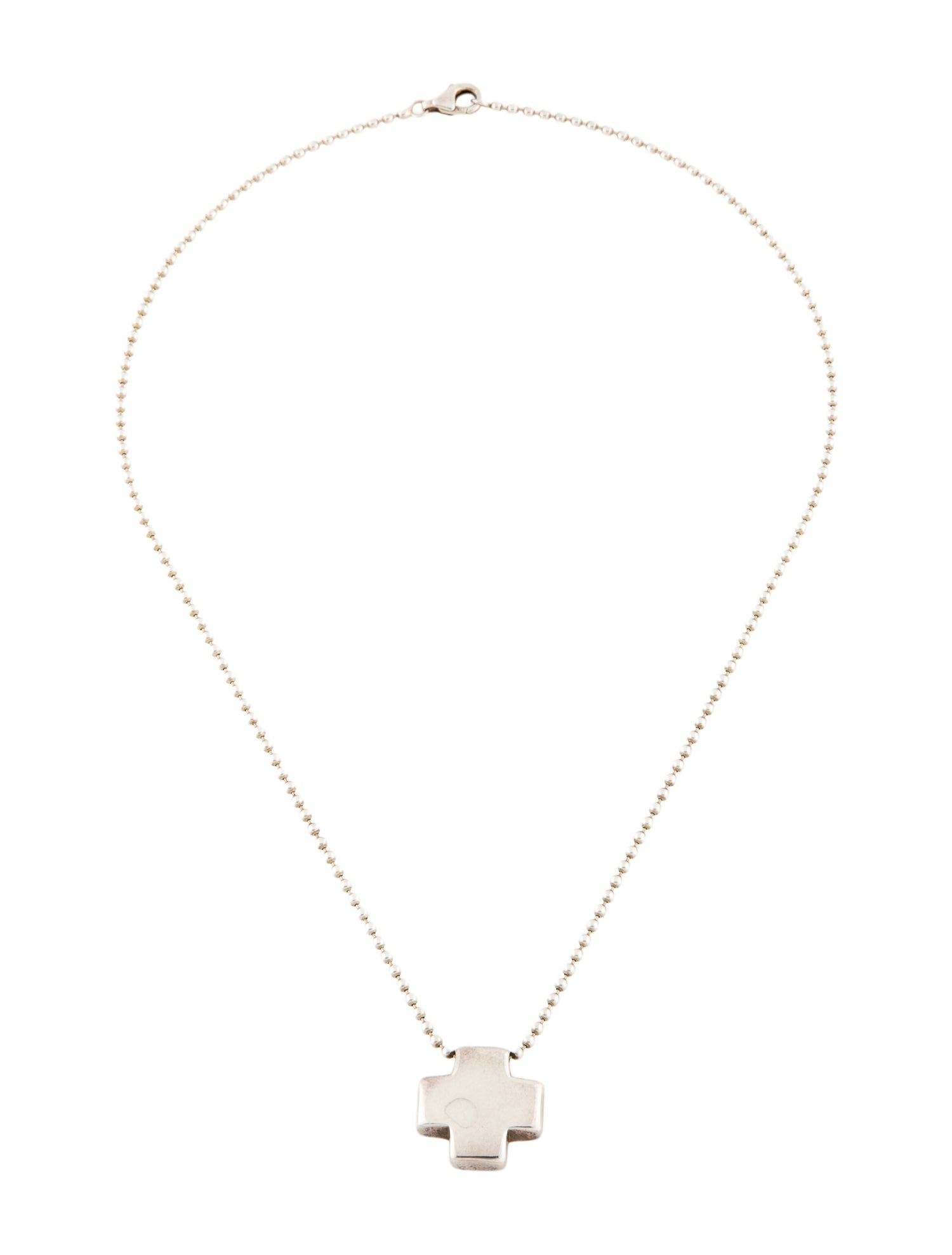 Tiffany & Co. Vintage Roman Cross Pendant Necklace