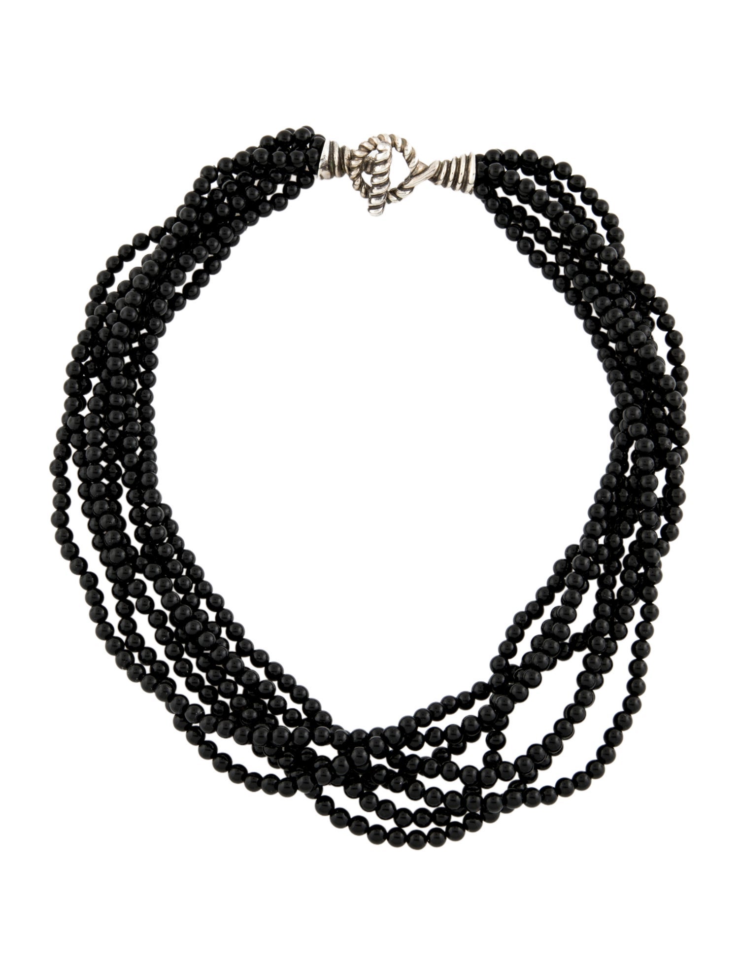 Tiffany & Co. Onyx Torsade Multistrand Necklace