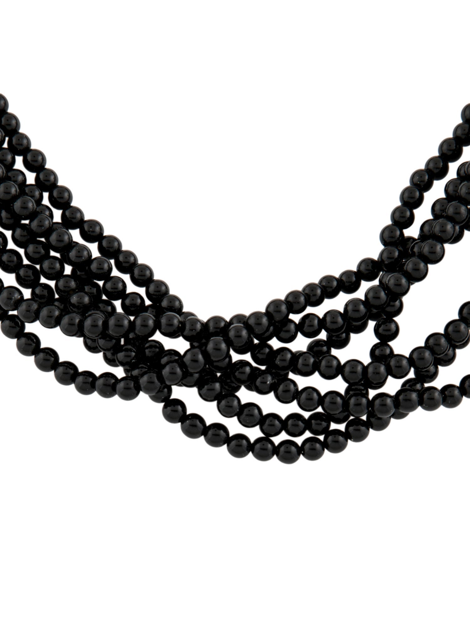Tiffany & Co. Onyx Torsade Multistrand Necklace