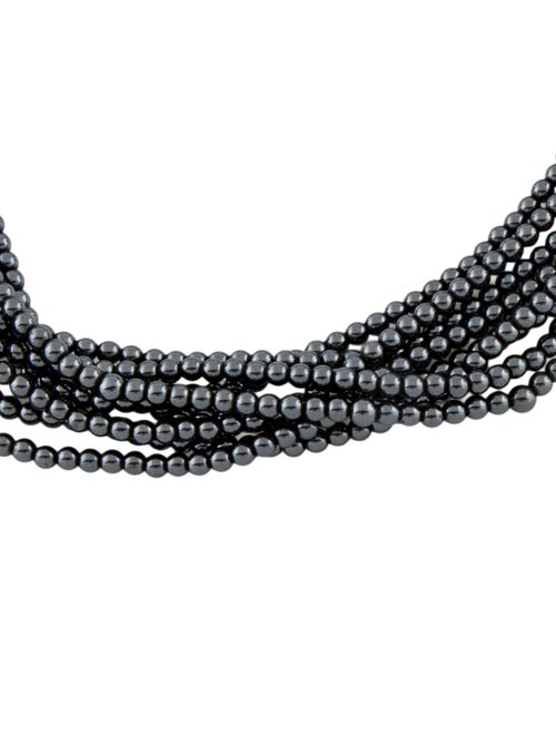 Tiffany & Co. Hematine Bead Multi-Strand Collar Necklace