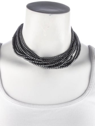 Tiffany & Co. Hematine Bead Multi-Strand Collar Necklace