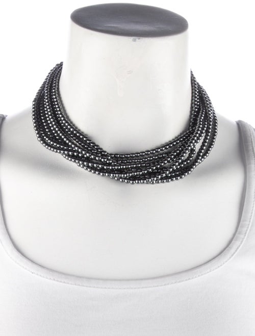 Tiffany & Co. Hematine Bead Multi-Strand Collar Necklace