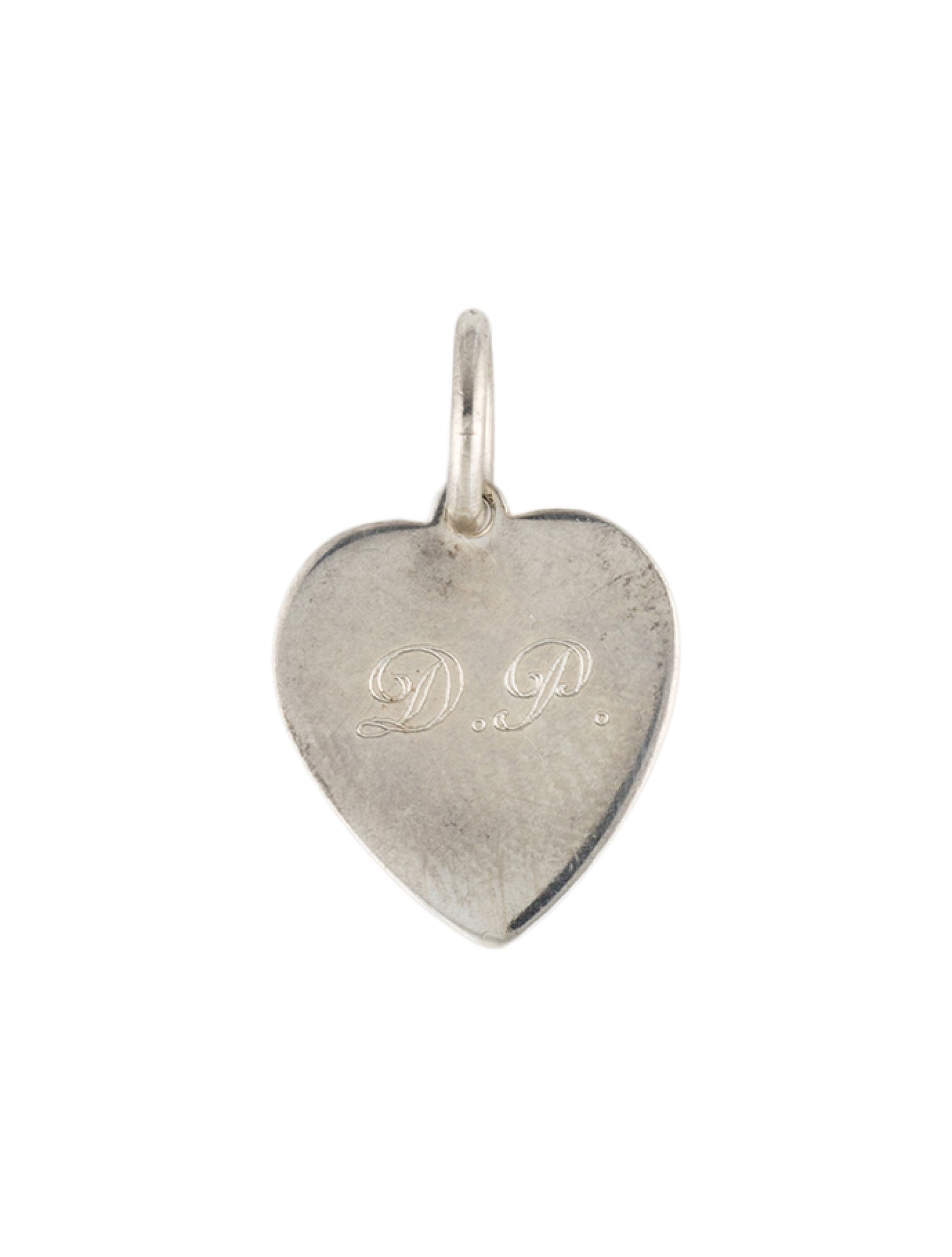 Tiffany & Co. Initials 'D.P.' Heart Tag Charm