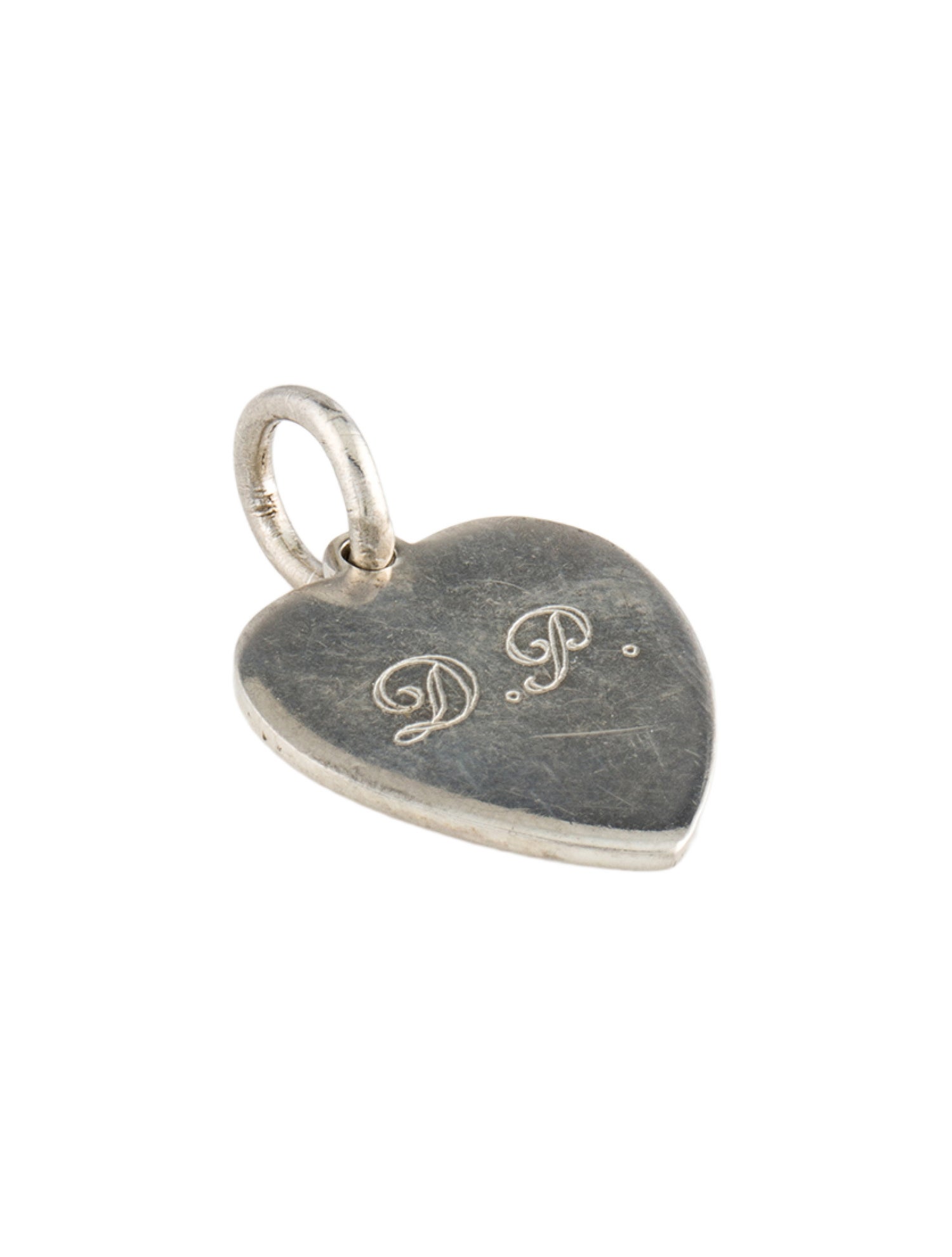 Tiffany & Co. Initials 'D.P.' Heart Tag Charm
