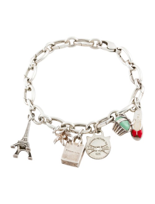 Tiffany & Co. Enamel Multi Charm Bracelet