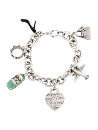 Tiffany & Co. Enamel Multi Charm Bracelet