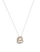 Tiffany & Co. Two-Tone Open Heart Pendants on 14K Unbranded Chain