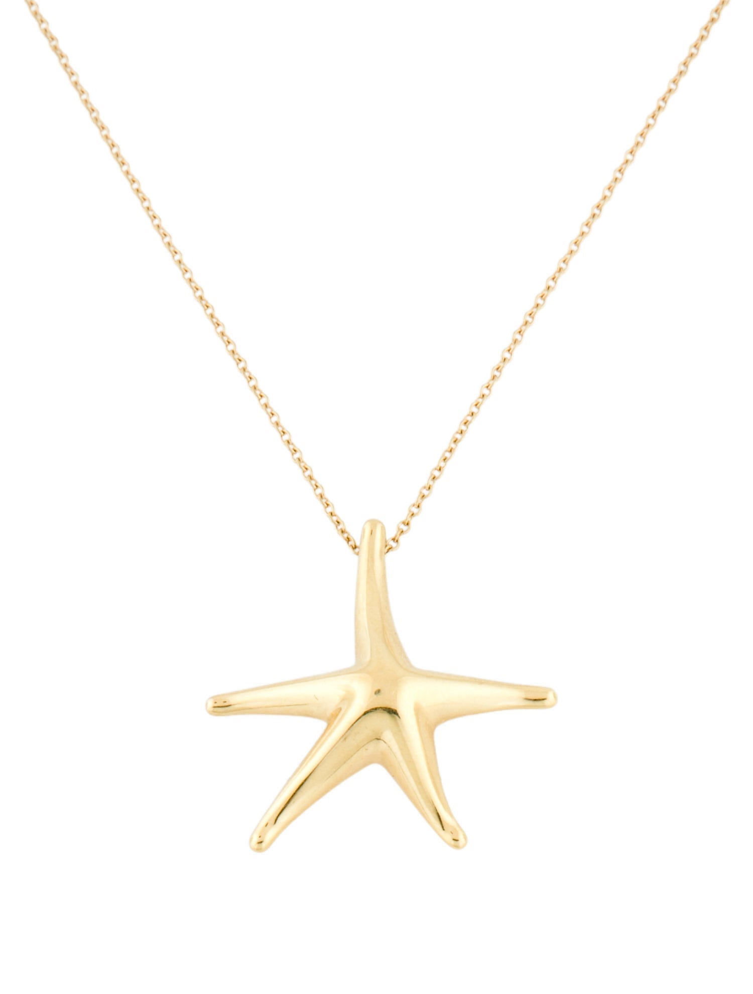 Tiffany & Co. 18K Starfish Pendant Necklace
