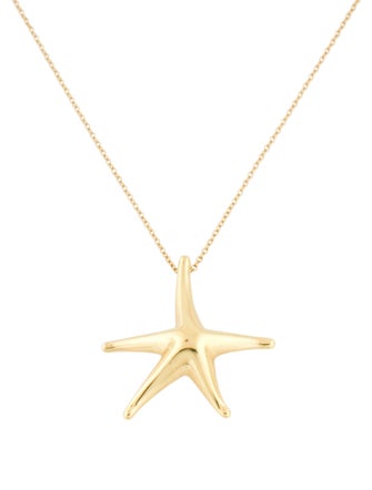 Tiffany & Co. 18K Starfish Pendant Necklace