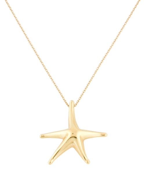 Tiffany & Co. 18K Starfish Pendant Necklace