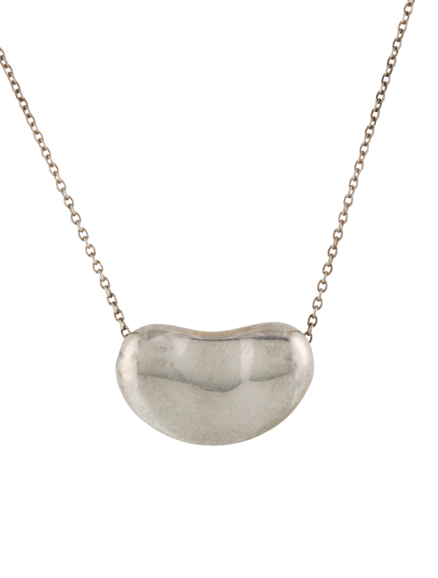 Tiffany & Co. Vintage Bean Design Pendant Necklace