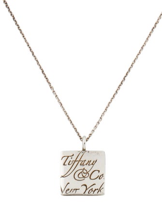 Tiffany & Co. Notes Square Pendant Necklace