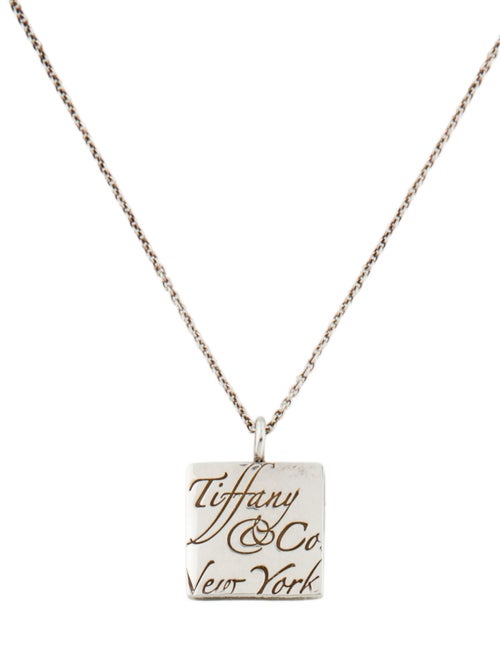 Tiffany & Co. Notes Square Pendant Necklace
